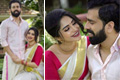 പ്ര​തി​ശ്രു​ത​വ​ര​നെ പ​രി​ച​യ​പ്പെ‌​ടു​ത്തി അ​മേ​യ മാ​ത്യു; ചിത്രങ്ങൾ‌