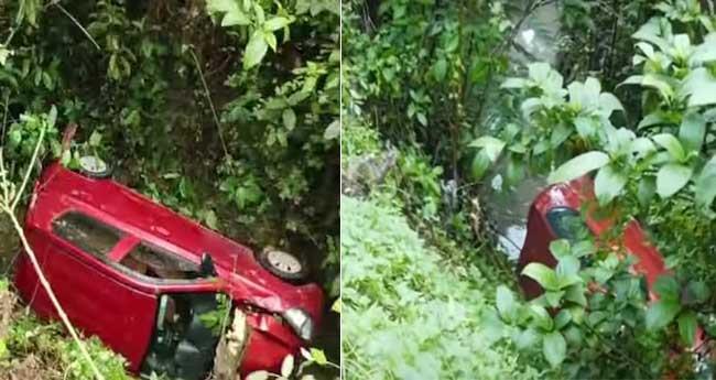 നെ​യ്യാ​റി​ൽ കാ​ർ 25 അ​ടി താ​ഴ്ച​യി​ൽ വീ​ണു; അ​ഞ്ചു​വ​യ​സു​കാ​രി​യും കു​ടും​ബ​വും അ​ദ്ഭു​ത​ക​ര​മാ​യി ര​ക്ഷ​പ്പെ​ട്ടു