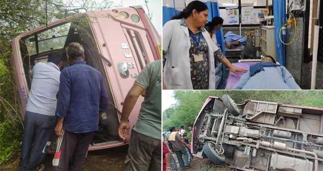ഹ​രി​യാ​ന​യി​ൽ ബ​സ് നി​യ​ന്ത്ര​ണം​വി​ട്ടു മ​റി​ഞ്ഞു; വി​ദ്യാ​ർ​ഥി​ക​ൾ ഉ​ൾ​പ്പെ​ടെ 40 പേ​ർ​ക്ക് പ​രി​ക്ക്