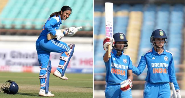 ജെ​മീ​മ​യ്ക്ക് സെ​ഞ്ചു​റി, സ്മൃ​തി​ക്കും പ്ര​തി​ക​യ്ക്കും ഹ​ർ​ലീ​നും അ​ർ​ധ​സെ​ഞ്ചു​റി; അ​യ​ർ​ല​ൻ​ഡി​നു ജ​യി​ക്കാ​ൻ 371