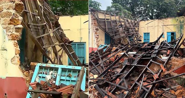 ക​ട​മ്മ​നി​ട്ട​യി​ൽ സ്കൂ​ൾ കെ​ട്ടി​ടം ത​ക​ർ​ന്നു; പൊ​ളി​ഞ്ഞു​വീ​ണ​ത് ഉ​പ​യോ​ഗ്യ​ശൂ​ന്യ​മാ​യ കെ​ട്ടി​ടം