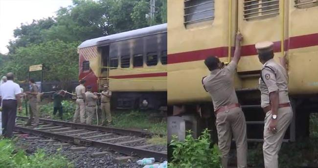 ക​ണ്ണൂ​ര്‍ ട്രെ​യി​ന്‍ തീ​വ​യ്പ്പ്; ജ​ന​ല്‍​ചി​ല്ല് ത​ക​ര്‍​ത്തു; കോ​ച്ചി​നു​ള്ളി​ല്‍ ക​ല്ല് ക​ണ്ടെ​ത്തി