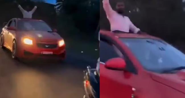 ബ​ലാ​ത്സം​ഗ​ക്കേ​സി​ൽ ജാ​മ്യം; റോ​ഡി​ൽ ആ​ഘോ​ഷ​പ്ര​ക​ട​ന​വു​മാ​യി പ്ര​തി​ക​ൾ