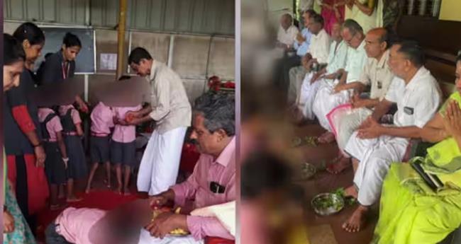 വി​ദ്യാ​ർ​ഥി​ക​ളെ​ക്കൊ​ണ്ട് പാ​ദ​പൂ​ജ ചെ​യ്യി​ച്ച സം​ഭ​വം; ബാ​ലാ​വ​കാ​ശ ക​മ്മീ​ഷ​ൻ കേ​സെ​ടു​ത്തു