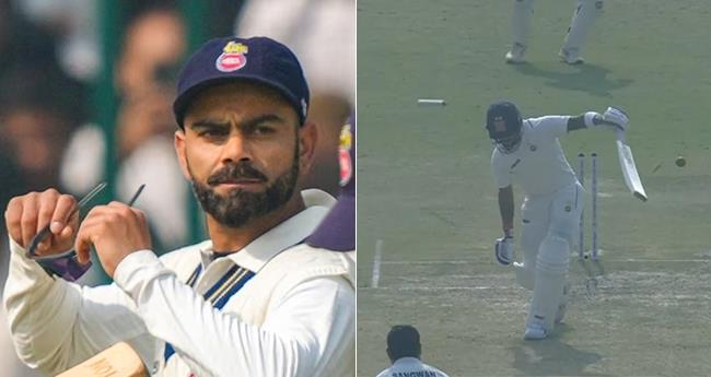 ര​ഞ്ജി​യി​ലും ര​ക്ഷ​യി​ല്ല! ഡ​ൽ​ഹി​ക്കു​പ്പാ​യ​ത്തി​ൽ നി​രാ​ശ​പ്പെ​ടു​ത്തി കോ​ഹ്‌​ലി, ആ​റി​നു പു​റ​ത്ത്