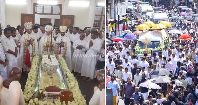 മാർ പവ്വത്തിലിന് ചങ്ങനാശേരിയുടെ ആദരവ്; വിലാപയാത്രയിൽ ആയിരങ്ങൾ