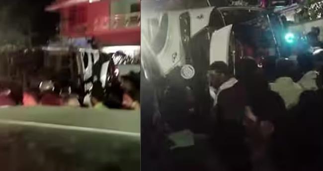 നെടുമങ്ങാട് ടൂറിസ്റ്റ് ബസ് നിയന്ത്രണംവിട്ട് മറിഞ്ഞു; ഒരാൾ മരിച്ചു, നിരവധി പേർക്ക് പരിക്ക്