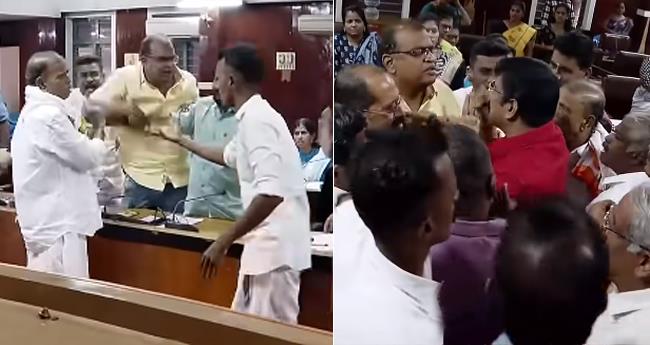 ബി​ജെ​പി​യു​ടെ വോ​ട്ട് എ​വി​ടെ​പ്പോ​യെ​ന്ന് സി​പി​എം; പാ​ല​ക്കാ​ട് ന​ഗ​ര​സ​ഭ​യി​ൽ വാ​ക്കേ​റ്റ​വും കൈ​യാ​ങ്ക​ളി​യും