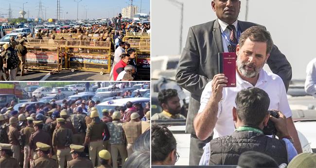 "എ​ന്‍റെ അ​വ​കാ​ശം നി​ഷേ​ധി​ക്ക​പ്പെ​ട്ടു': ഭ​ര​ണ​ഘ​ട​ന​യു​ടെ മാ​തൃ​ക ഉ​യ​ർ​ത്തി രാ​ഹു​ൽ, പോ​രാ​ട്ടം തു​ട​രു​മെ​ന്ന് പ്രി​യ​ങ്ക