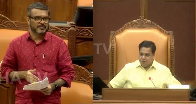 അ​ടി​യ​ന്ത​ര​പ്ര​മേ​യ നോ​ട്ടീ​സ് അ​വ​ത​ര​ണ​ത്തി​നി​ടെ ബ​ഹ​ളം; ഭ​ര​ണ​പ​ക്ഷ​ത്തി​ന് സ്പീ​ക്ക​റു​ടെ ശ​കാ​രം