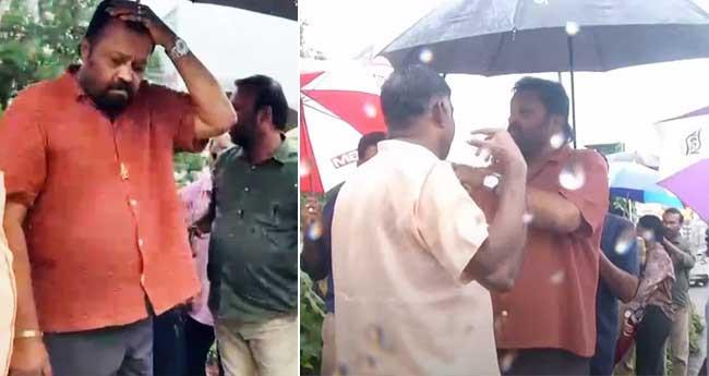 റോ​ഡി​ൽ കു​ഴി​ക​ൾ, ഗ​താ​ഗ​ത​ക്കു​രു​ക്ക്: വാ​ഹ​ന​ത്തി​ൽ നി​ന്നി​റ​ങ്ങി സു​രേ​ഷ് ഗോ​പി; പൊ​തു​മ​രാ​മ​ത്ത് സെ​ക്ര​ട്ട​റി​ക്ക് കോ​ൾ