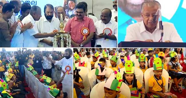 അ​ക്ഷ​ര​മു​റ്റ​ത്ത് പി​ച്ച​വ​ച്ച് കു​രു​ന്നു​ക​ൾ; സ​മ്മാ​ന​ങ്ങ​ളു​മാ​യി സ​ർ​ക്കാ​ർ: പ്ര​വേ​ശ​നോ​ത്സ​വം ഉ​ദ്ഘാ​ട​നം ചെ​യ്ത് മു​ഖ്യ​മ​ന്ത്രി