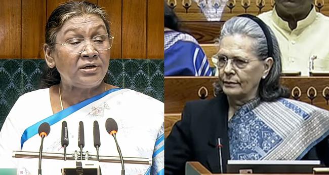 പാ​ർ​ല​മെ​ന്‍റി​ലെ രാ​ഷ്ട്ര​പ​തി​യു​ടെ അ​ഭി​സം​ബോ​ധ​ന​യെ പ​രി​ഹ​സി​ച്ച സോ​ണി​യാ ഗാ​ന്ധി​ക്കെ​തി​രെ രാ​ഷ്ട്ര​പ​തി ഭ​വ​ൻ