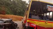 അ​ടി​മാ​ലി​യി​ല്‍ കെ​എ​സ്ആ​ര്‍​ടി​സി​യും കാ​റും കൂ​ട്ടി​യി​ടി​ച്ച് അ​പ​ക​ടം; ര​ണ്ട് പേ​ര്‍​ക്ക് പ​രി​ക്ക്