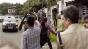 ആ​ശു​പ​ത്രി കെ​ട്ടി​ടം ഇ​ടി​ഞ്ഞു​വീ​ണ സം​ഭ​വം; മു​ഖ്യ​മ​ന്ത്രി​ക്കു​നേ​രെ പ്ര​തി​ഷേ​ധം