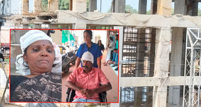 കൊ​ല്ലം റെ​യി​ൽ​വേ  പ്ലാ​റ്റ്ഫോ​മി​ൽ നി​ന്ന​വ​രു​ടെ  ത​ല​യി​ലേ​ക്ക് ക​മ്പി വീ​ണു; ര​ണ്ടു​പേ​ർ​ക്കു ഗു​രു​ത​ര പ​രി​ക്ക്