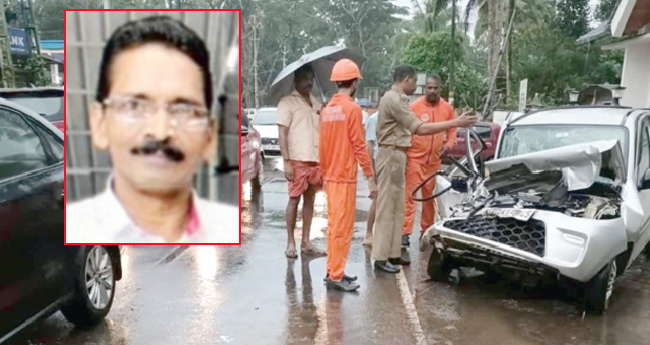 കാ​ർ ടോ​റ​സി​ലി​ടി​ച്ച് ഗൃ​ഹ​നാ​ഥ​ൻ മ​രി​ച്ചു