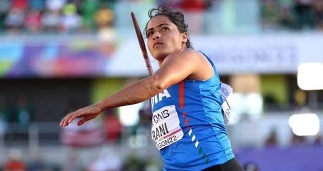 ജാ​വ​ലി​ന്‍ ത്രോ​യി​ല്‍ സ്വ​ര്‍​ണം നേ​ടു​ന്ന ആ​ദ്യ ഇ​ന്ത്യ​ന്‍ വ​നി​ത​യാ​യി അ​ന്നു റാ​ണി