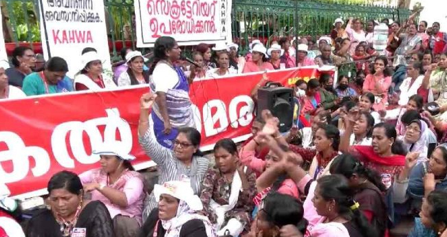 ആ​ശാ വ​ർ​ക്ക​ർ​മാ​രു​ടെ സ​മ​രയാ​ത്ര  അ​ഞ്ച് മു​ത​ൽ