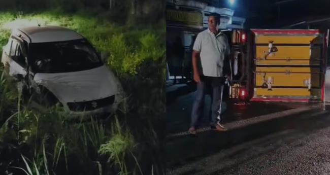 ആ​റ്റി​ങ്ങ​ലി​ൽ ലോ​റി​യും കാ​റും കൂ​ട്ടി​യി​ടി​ച്ച് അ​പ​ക​ടം; ര​ണ്ട് പേ​ർ​ക്ക് പ​രി​ക്ക്
