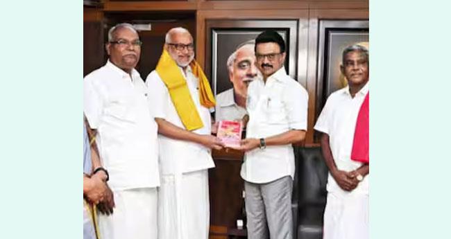 എം.​കെ. സ്റ്റാ​ലി​നു​മാ​യി കൂ​ടി​ക്കാ​ഴ്ച ന​ട​ത്തി എം.​എ. ബേ​ബി