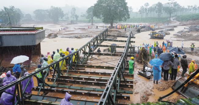 ബെ​യ്​ലി പാ​ല​വുമായി സൈന്യം