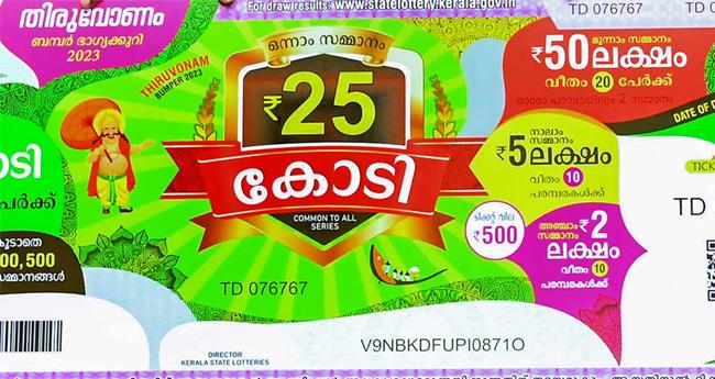 തി​രു​വോ​ണം ബം​പ​ർ വി​ൽ​പ്പ​ന 70 ല​ക്ഷ​ത്തി​ലേ​ക്ക്; പാ​ല​ക്കാ​ട് മു​ന്നി​ൽ