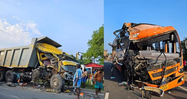 കെ​എ​സ്ആ​ർ​ടി​സി ബ​സും ലോ​റി​യും കൂ​ട്ടി​യി​ടി​ച്ചു; ഏ​ഴു​പേ​ർ​ക്ക് പ​രി​ക്ക്