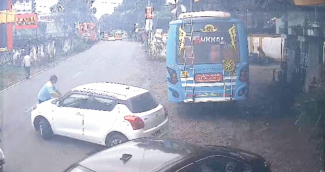 പെ​ട്രോ​ൾ പ​ന്പ് ജീ​വ​ന​ക്കാ​ര​നെ കാ​റി​ടി​ച്ച്  കൊ​ല​പ്പെ​ടു​ത്താ​ൻ ശ്ര​മം; പോ​ലീ​സു​കാ​ര​ൻ പി​ടി​യി​ൽ