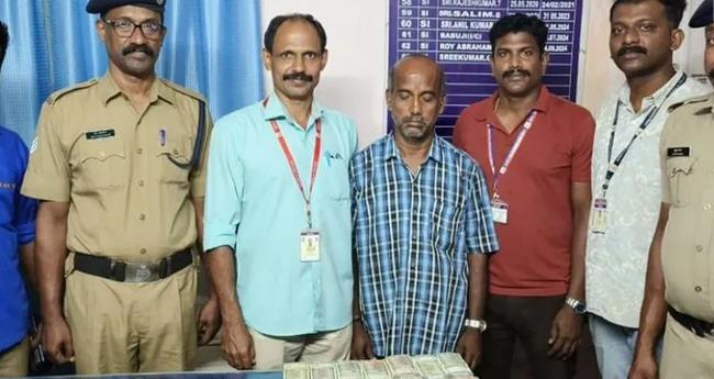പു​നലൂ​രി​ൽ ട്രെ​യി​ൻ വ​ഴി ക​ട​ത്താ​ൻ ശ്ര​മി​ച്ച 16.56 ല​ക്ഷം രൂ​പയുമായി ഒരാൾ പിടിയിൽ