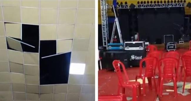 ക​മ്യൂ​ണി​റ്റി ഹാ​ളി​ന്‍റെ സീ​ലിം​ഗ് ത​ക​ർ​ന്നു​വീ​ണു; നാ​ലു കു​ട്ടി​ക​ൾ​ക്ക് പ​രി​ക്ക്