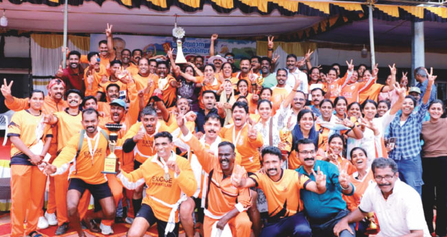 സം​സ്ഥാ​ന​ എ​ക്സൈ​സ് ക​ലാ​കാ​യി​ക മേ​ള:  എ​റ​ണാ​കു​ളം ചാ​ന്പ്യ​ൻ​മാ​ർ