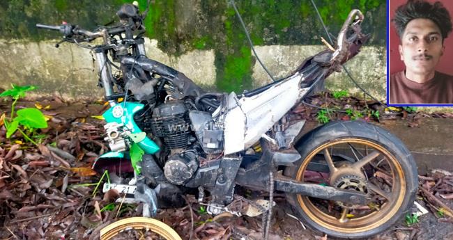 കാ​റും ബൈ​ക്കും കൂ​ട്ടി​യി​ടി​ച്ച് യു​വാ​വ് മ​രി​ച്ചു