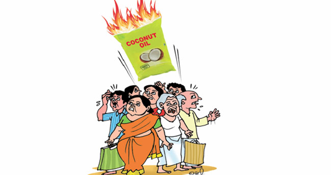 കു​​ടും​​ബ ബ​​ജ​​റ്റു​​ക​​ൾ താ​​റു​​മാ​​റാ​​ക്കി വെളിച്ചെണ്ണ