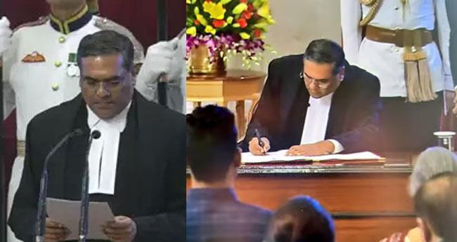 ചീ​ഫ് ജ​സ്റ്റീ​സാ​യി സ​ഞ്ജീ​വ് ഖ​ന്ന സ​ത്യ​പ്ര​തി​ജ്ഞ ചെ​യ്തു