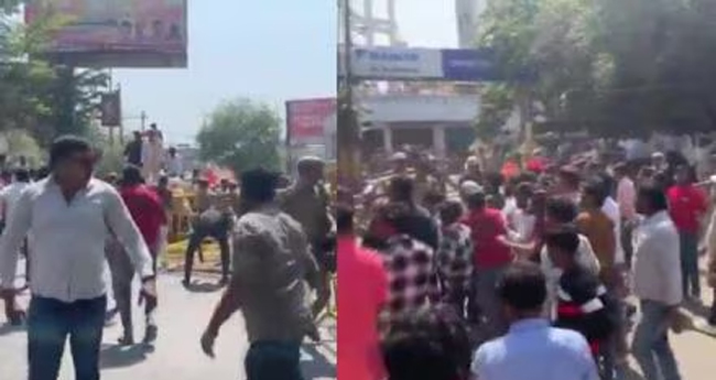 സമാജ്‌വാദി എംപിയുടെ  വസതി ആക്രമിച്ചു