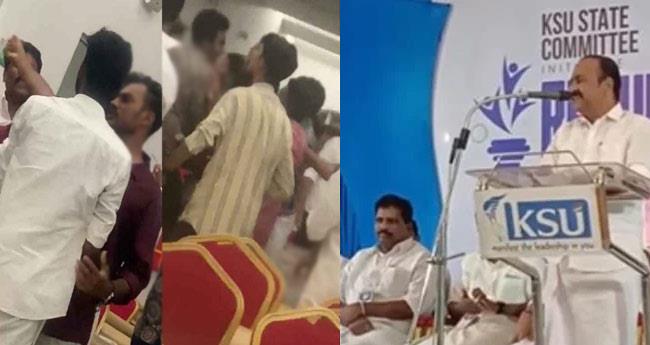 കെ​എ​സ്‌​യു ക്യാ​മ്പി​ലെ സം​ഘ​ര്‍​ഷം; നാ​ല് നേ​താ​ക്ക​ള്‍​ക്ക് സ​സ്‌​പെ​ന്‍​ഷ​ന്‍