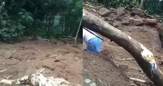 ഇ​ട​മ​റു​കി​ൽ ഉ​രു​ൾ​പൊ​ട്ട​ൽ; ഏ​ഴ് വീ​ടു​ക​ൾ ത​ക​ർ​ന്നു