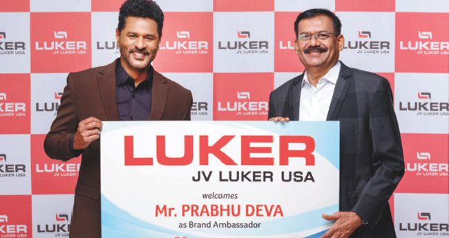 പ്ര​ഭു​ദേ​വ ലൂ​ക്ക​ർ ഇ​ല​ക്‌ട്രി​ക് ടെ​ക്നോ​ള​ജീ​സ് ബ്രാ​ൻ​ഡ് അം​ബാ​സ​ഡ​ർ