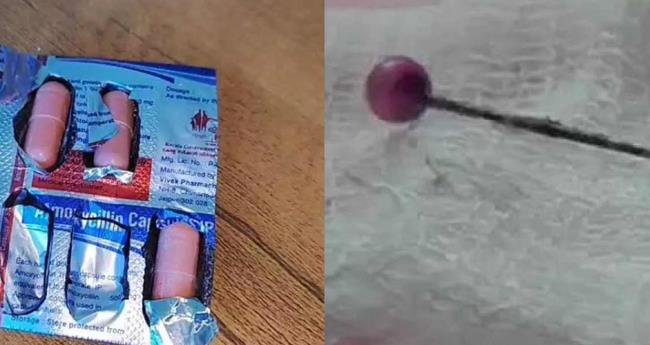 ഗു​ളി​ക​യ്ക്കു​ള്ളി​ൽ​നി​ന്ന് മൊ​ട്ടു​സൂ​ചി കി​ട്ടി​യെ​ന്ന പ​രാ​തി; വ്യാ​ജ​മെ​ന്ന് ആ​രോ​ഗ്യ​വ​കു​പ്പ്