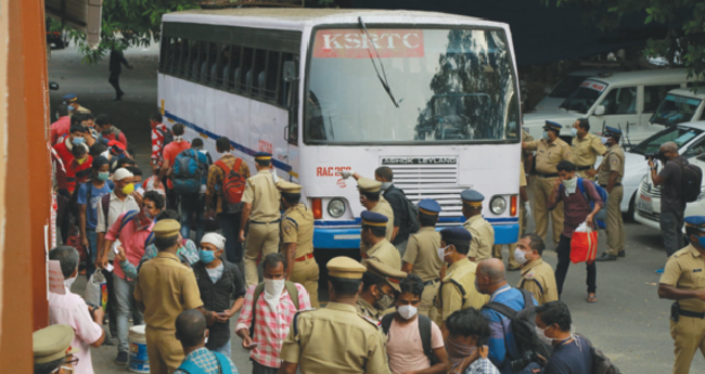 മ​ട​ങ്ങി​യ​ത് ഒ​രു ല​ക്ഷ​ത്തോ​ളം  അതിഥിത്തൊഴിലാളികൾ