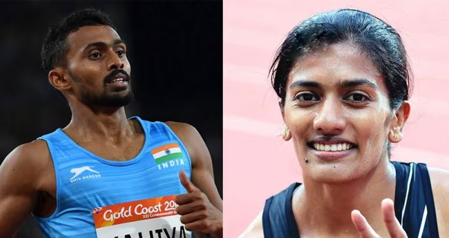 മു​ൻ ഏ​ഷ്യ​ൻ ഗെ​യിം​സ് മെ​ഡ​ൽ:  മു​ഹ​മ്മ​ദ് അ​ന​സി​നും  ആ​ർ.​ അ​നു​വി​നും പാ​രി​തോ​ഷി​കം