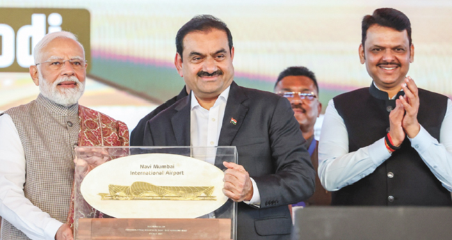 നവി മുംബൈ വിമാനത്താവള നിർമാണം; ആദ്യഘട്ട ഉദ്ഘാടനം  പ്രധാനമന്ത്രി നിർവഹിച്ചു
