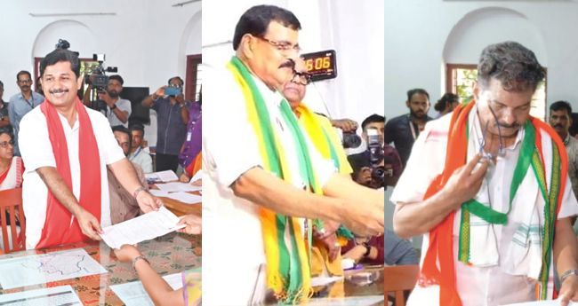 നി​​ല​​മ്പൂ​​ർ ഉ​​പ​​തെ​​ര​​ഞ്ഞെ​​ടു​​പ്പ്: സ്ഥാനാർഥികൾ പത്രിക സമർപ്പിച്ചു