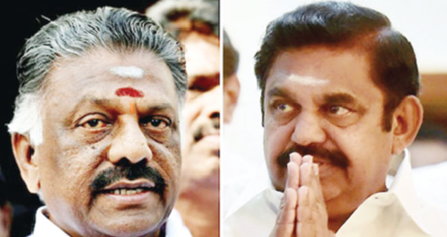 എഐഎഡിഎംകെ:  പ​​​ള​​​നി​​​സ്വാ​​​മി​​​ക്കു  താ​​​ക്കീ​​​തു​​​മാ​​​യി  പ​​​നീ​​​ർ​​​ശെ​​​ൽ​​​വം
