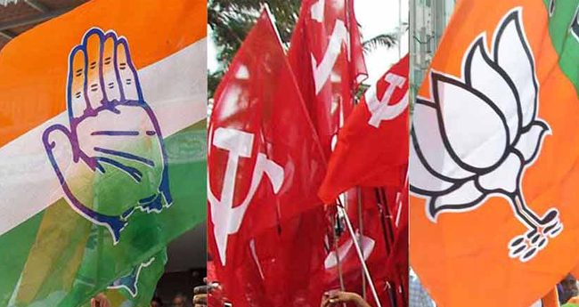 തെ​ര​ഞ്ഞെ​ടു​പ്പി​നു സ​ജ്ജ​മാ​യി മൂ​ന്നു മു​ന്ന​ണി​ക​ളും