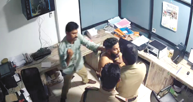 യൂ​ത്ത് കോ​ണ്‍​ഗ്ര​സ് നേ​താ​വി​നു മ​ർ​ദ​നമേറ്റ കേസ് ; ഇടിമുറി ദൃ​ശ്യ​ങ്ങ​ൾ പു​റ​ത്ത്