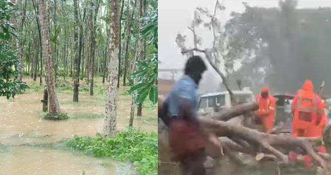 സം​സ്ഥാ​ന​ത്ത് തോ​രാ​മ​ഴ; വെ​ള്ള​ക്കെ​ട്ട് രൂ​ക്ഷം, ആ​റി​ട​ത്ത് യെ​ല്ലോ അ​ല​ര്‍​ട്ട്