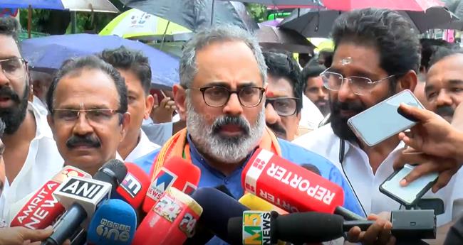 നി​ല​മ്പൂ​രി​ലേ​ത് അ​നാ​വ​ശ്യ തെ​ര​ഞ്ഞെ​ടു​പ്പെ​ന്ന് രാ​ജീ​വ് ച​ന്ദ്ര​ശേ​ഖ​ർ