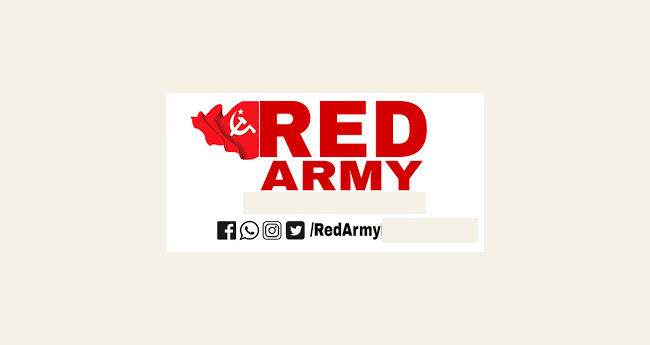 നേ​താ​ക്ക​ൾക്കെ​തി​രേ റെ​ഡ് ആ​ർ​മി